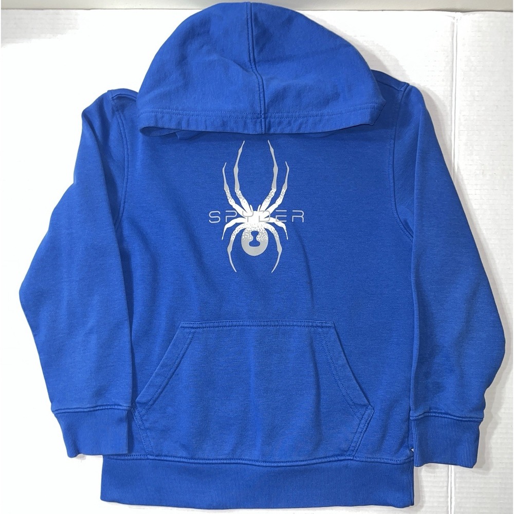 Spyder Hoodie Boys Medium 10/12 Royal Blue Logo Gym Playground Fall School